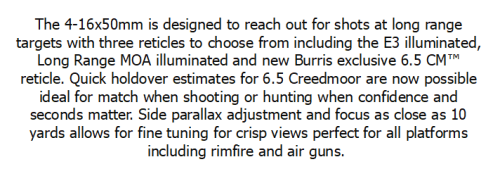 BURRIS FULLFIELD IV 4-16X50mm ILLUMINATED BALLISTIC E3 SCOPE - Image 4